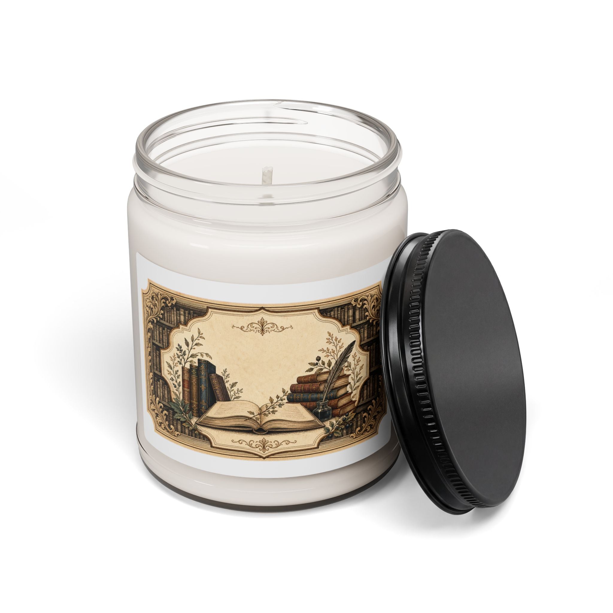 Old Library Label Style Soy Candle