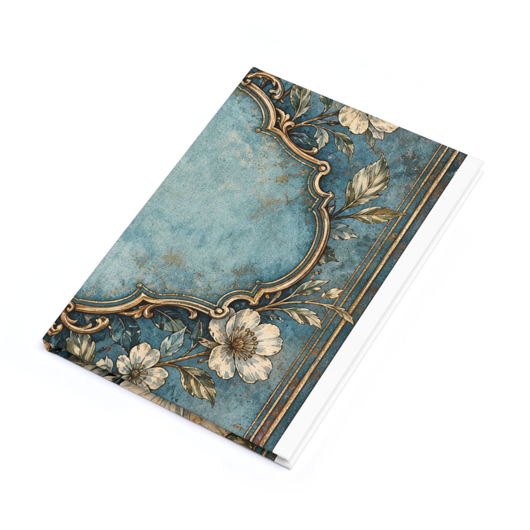 Patina-Blue Title Label Cover Journal
