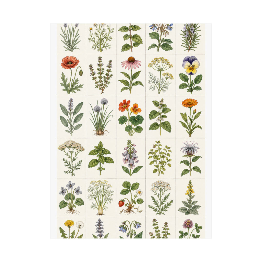 Herbarium Specimen Grid Poster