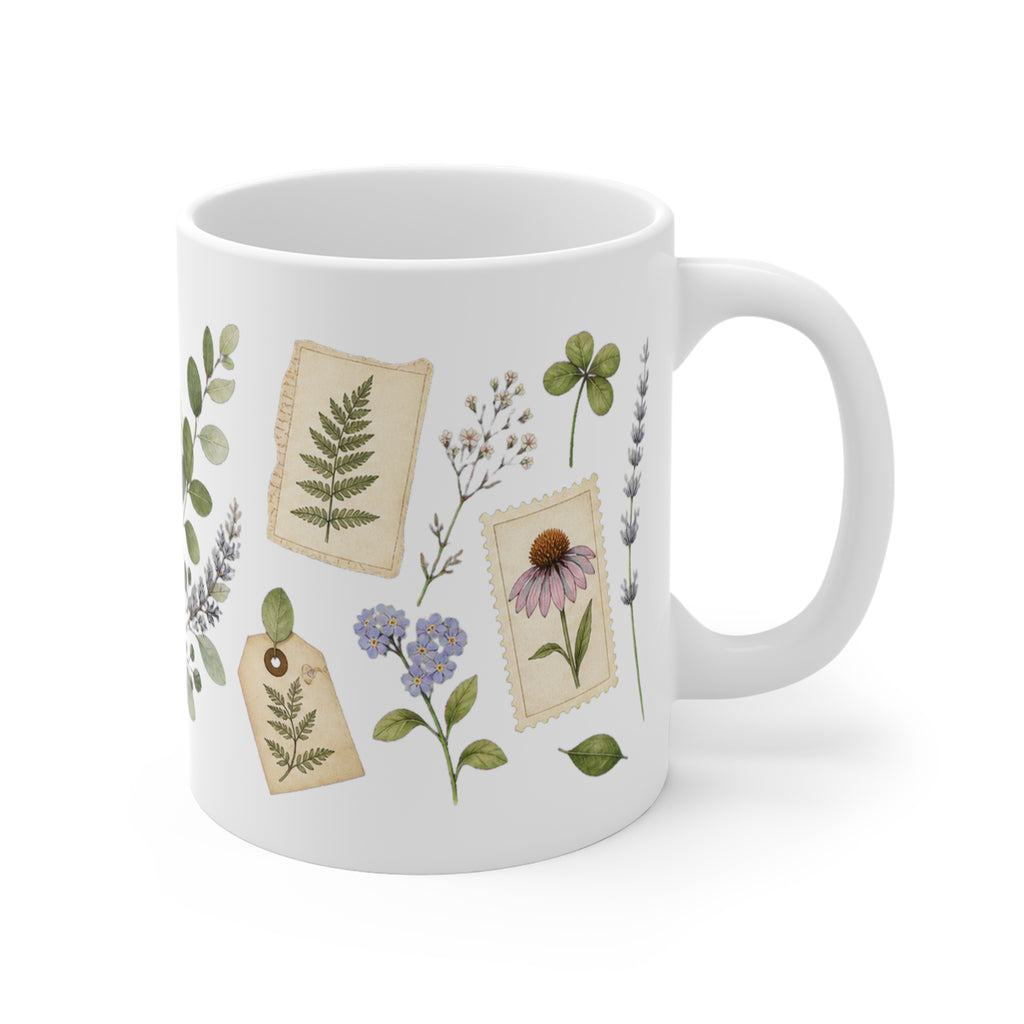 Botanical Label Collage Less Dense Mug