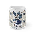 Patina-Blue Coffee Tasting Notes Grid Mug