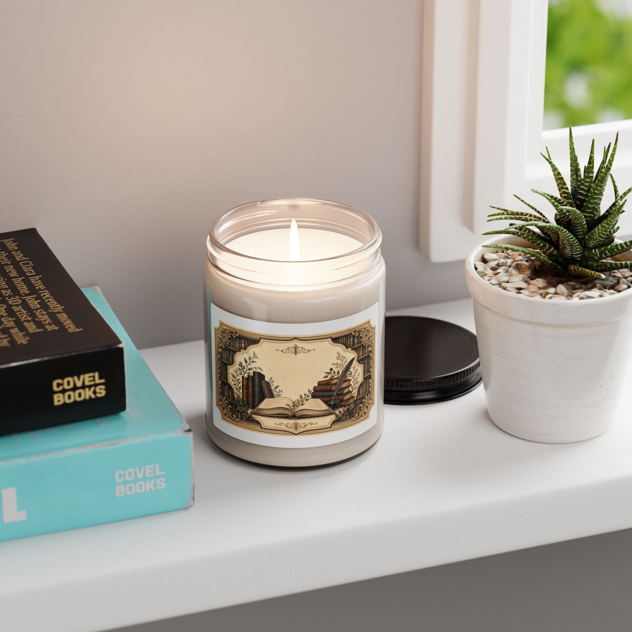 Old Library Label Style Soy Candle