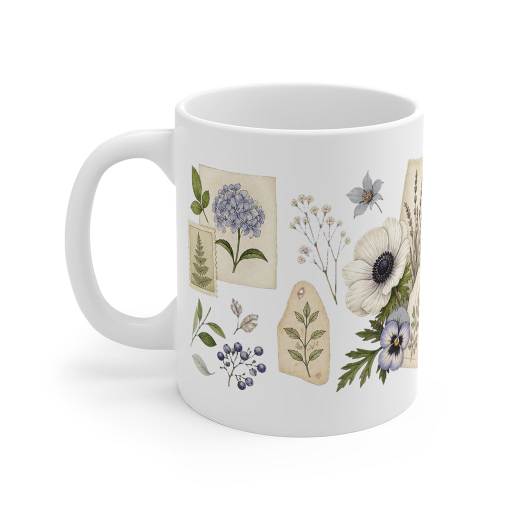 Botanical Label Collage Less Dense Mug