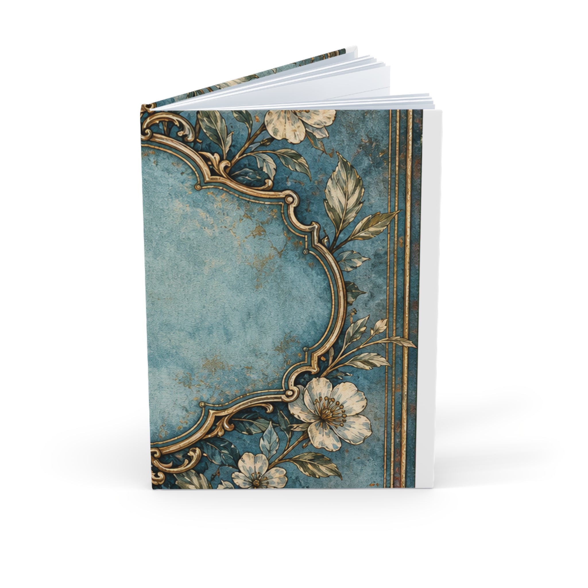 Patina-Blue Title Label Cover Journal