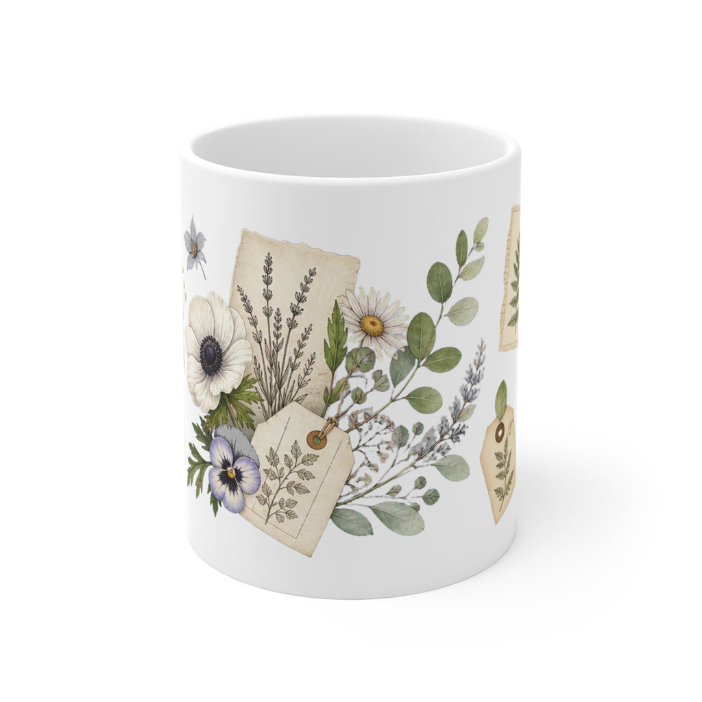 Botanical Label Collage Less Dense Mug
