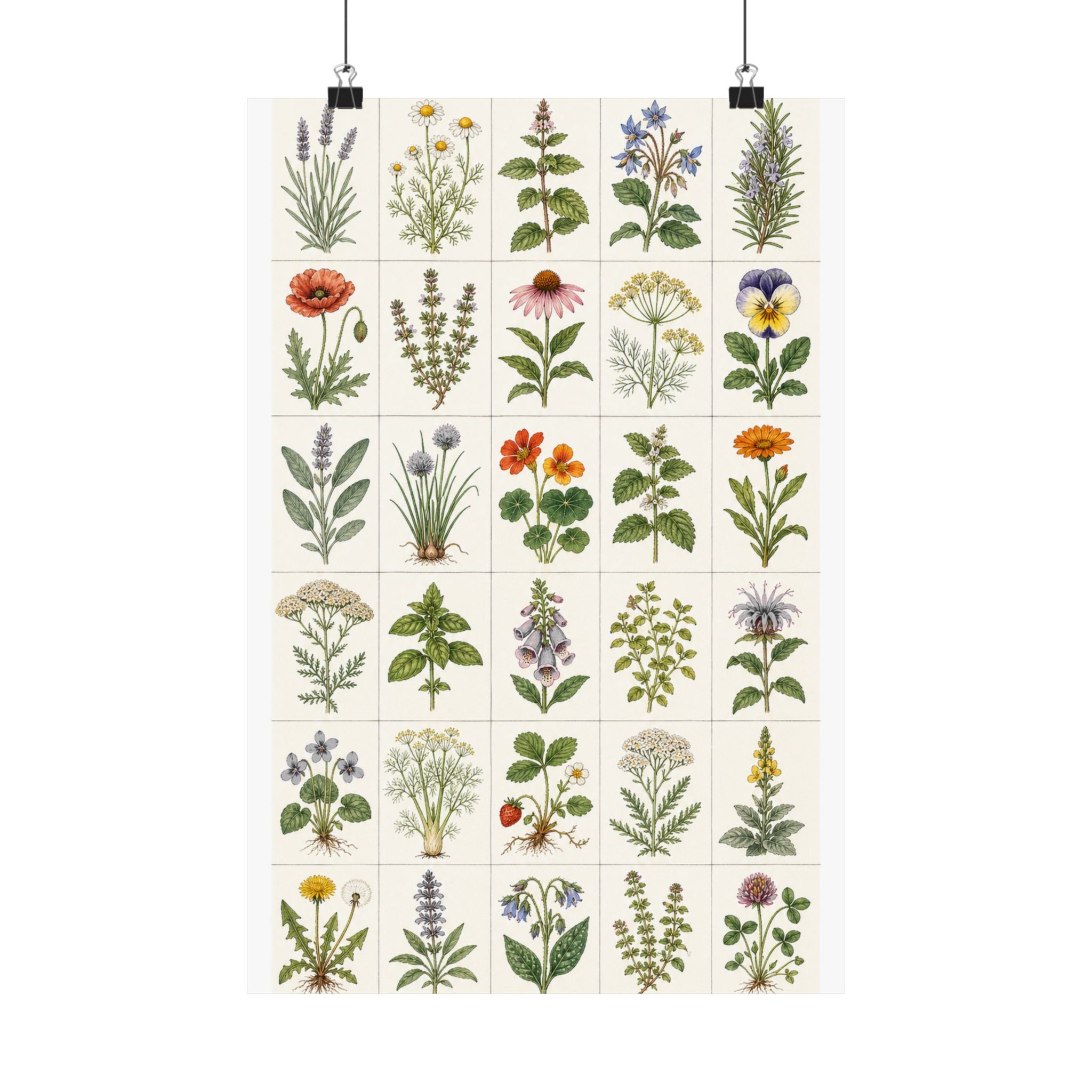 Herbarium Specimen Grid Poster